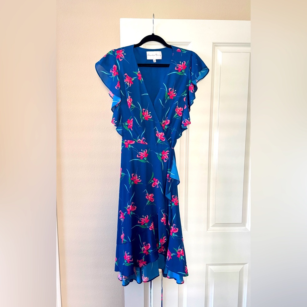 Charles Henry Wrap Midi Dress